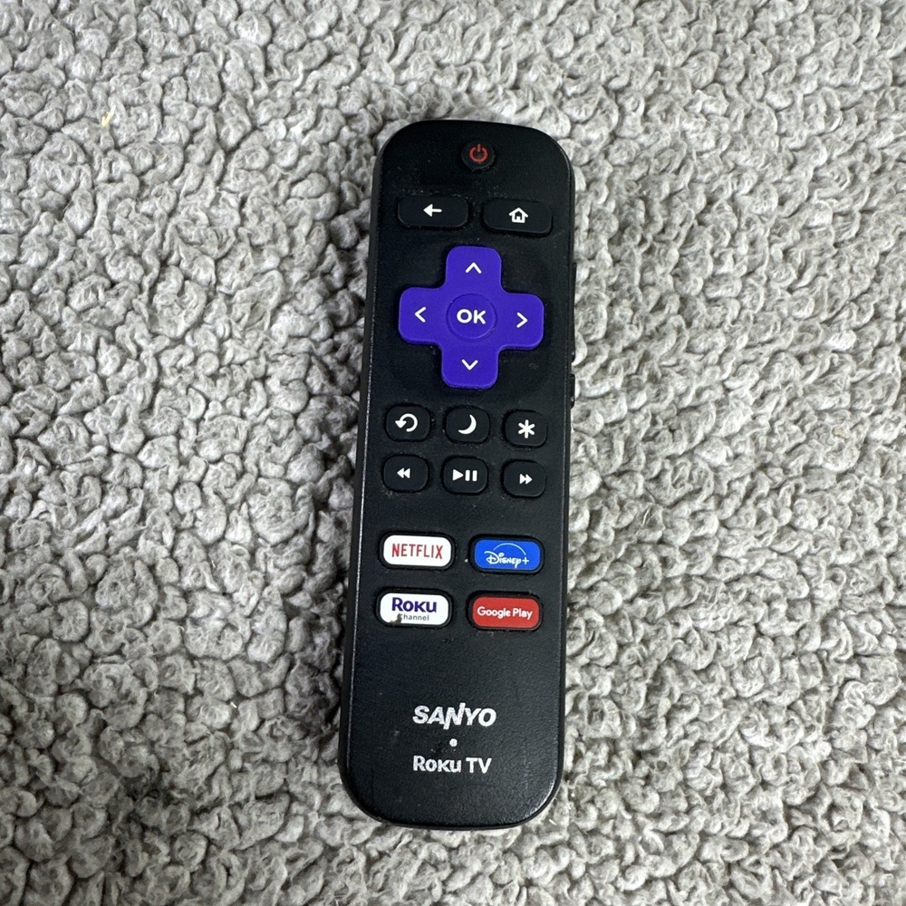 GENUINE OEM SANYO ROKU TV REMOTE CONTROL RC-ALIR NETFLIX DISNEY ROKU Tested
